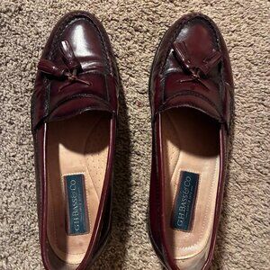 G.H. Bass Men’s Tassel "Harris" LOAFERS, Genuine Leather , Burgundy, Size 7D
